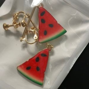 Watermelon ear rings